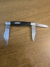 VINTAGE Case XX Knife #2383 Balloon Whittler 3 Blade Black Handle 1940s-1960s picture