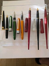vtg 6x platinum fountain pen lot - steel nibs picture