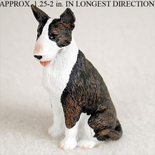 Bull Terrier Mini Hand Painted Figurine Brindle picture