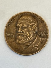 1931 CYRUS HALL McCORMICK IH INTERNATIONAL HARVESTER REAPER COIN      picture