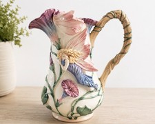 Vintage 1991 Fitz & Floyd Fairy Floral Pitcher – RARE Fairie Glen picture