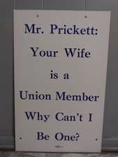 Vintage Picket Strike Sign Poster Pittsburgh 60's Letterpress Mr. Prickett #3 picture