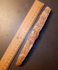 LARGE THICK-BUTTED flaked  Chisel. DANISH NEOLITHIC Flint Tool.-a beauty picture