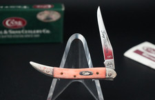 2006 Case XX Scrolled #'d PINK SALMON Bone Toothpick Knife *RARE 93/100* 7830N picture
