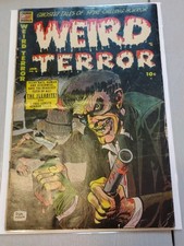 WEIRD TERROR #9 1954 Comic Media Don Heck Bloody Pipe Cover PRE-CODE HORROR VG picture