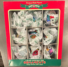 Christopher Radko Presents Shiny-Brite 9pc Glass Christmas Tree Ornament Set picture
