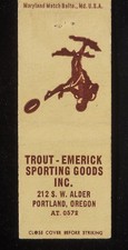 1940s FOOTBALL Trout-Emerick Sporting Goods 212 S. W. Alder Portland OR MB picture