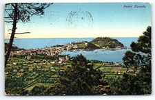 1927 SESTRI LEVANTE ITALY BIRD'S EYE VIEW SCENIC POSTCARD P6135 picture