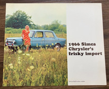 1966 Simca GLS by Chrysler  Vintage 2-Sided Spec-Sheet Brochure Print Ad CLEAN picture