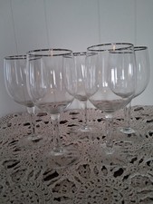 5 Johann Haviland Sweetheart Rose Wine Glasses Goblets 6.5