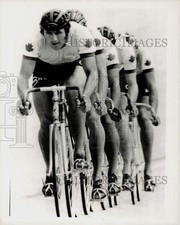 1971 Press Photo Five Canadian cyclists practice for Pan American Games in Cali. picture