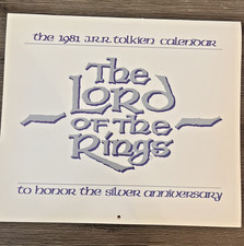 Vtg 1981 J.R.R Tolkien Calendar JRR Hobbit Lord of the Rings Silver Anniversary picture