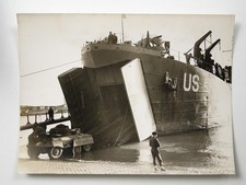 Loading Thousandth Lst Tank Landing Ship Armoured Vehicle British Port 1945 picture