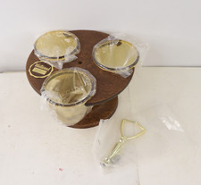 NOS Vintage 70s Mid Century Modern MCM Westwood Rotating Condiment Cup Holder picture