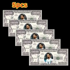 5Pcs Qatar Football 2022 Fantasy Banknote $1000000, Private Issue, Messi, UNC picture