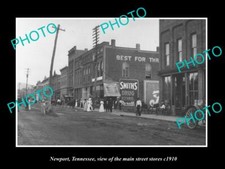 OLD 8x6 HISTORIC PHOTO OF NEWPORT TENNESSEE THE MAIN STREET & STORES c1910 picture
