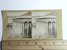 Paris Bourse Building Stereoview Card Architecture France 1860s Neoclassical picture