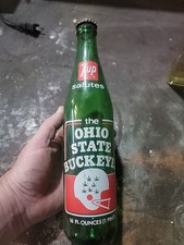 Vintage 1973 ~ 7up Commemorative 16oz Bottle ~ Ohio State Buckeyes ~ 10.75