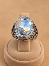 EXTREMELY RARE ANCIENT VICTORIAN RING WHITE STONE OLD ANTIQUE ARTIFACT picture