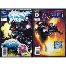 Ghost Rider Midnight Sons 2X Comic Lot #1 1 Newsstand 1st Night Terror Marvel picture