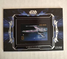 2015 Topps Star Wars Masterwork  X-Wing  Authentic Stamp Relic /99 picture
