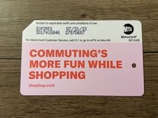 NYC MTA Metro Card. Shopbop Shop BopExpired Card. NYC Subway Bus Transportation picture