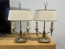 Matched pair Frederick Cooper Chicago 2-light candelabra/bouillotte table lamps  picture