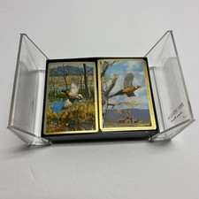 Vtg Brown & Bigelow Game Birds Double Deck Playing Cards in a Case Complete picture