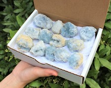 Natural Celestite Clusters SMALL - Wholesale Bulk 'A' Grade: 10-15 Piece Bulk  picture