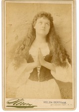Beautiful Young Actress, SINGER, HELEN BERTRAM long hair SARONY picture
