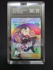 TAG 10 Gem Mint Jessie & James Hidden Fates Pokemon Sun and Moon 68/68 PSA picture
