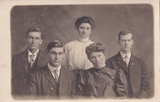 Antique Victorian RPPC Postcard Young Family Late 1800s Early 1900s 19th 20th A1 picture