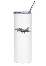 Aermacchi M-346 Master Stainless Steel Water Tumbler with straw - 20oz. picture