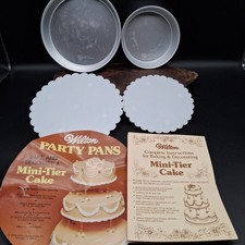 Vintage Wilton Cake Tiering Set 502-2103 & 301-9807 – Pans & Holders with Insert picture
