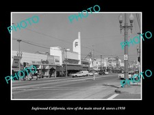 Inglewood California The Main St & Stores c1950 Old Large Historic Photo picture