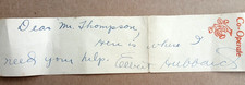 Elbert Hubbard Handwritten and Signed Bookmark Roycrofter's Shop WWI Casualty picture