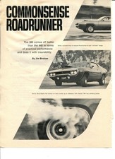 1971 PLYMOUTH ROAD RUNNERS 383 V8 & 440 ROAD TEST MOPAR picture