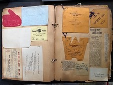 Fantastic 1930's Scrapbook w/ loads of Letters, Tickets, UW/School memorabilia picture
