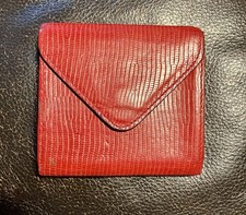 Vintage Nordstrom Classiques Entier Red Leather Memo 3x3 Sticky Note Holder picture