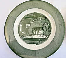 Vtg Royal China Colonial Homestead Green- 9 1/8