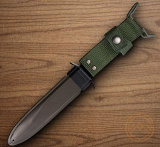 M-7 Combat Knife Sheath X-Hard Composition Construction Nylon Strap Tension Clip picture