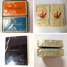 Vintage McDonnell Douglas Aviation Playing Cards, Sealed Double Decks Set w Case picture