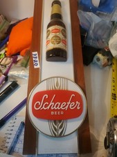 VINTAGE  1950'S SCHAEFER BEER WOODEN WALL DISPLAY  17. 1/2