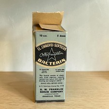 Vintage 1948 O M Franklin Bacterin Empty Box Texas Veterinary Medicine VTG picture