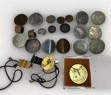 Vintage Mixed lot of modified magic coins hollow clips planchets cut coin SL picture