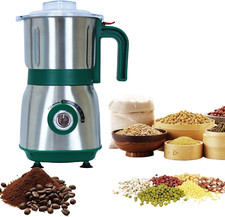 Electric Spice & Nut Grinder - 500W Wet & Dry, 3 Blades, Green picture