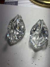 Swarovski 2 Large Swan Crystal Figurines To Love & Cherish 283616 Original Box picture