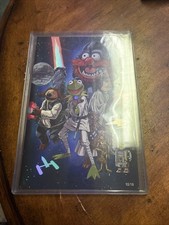 Limited To 15 Muppet Star Wars Foil Cover Kickstradomis Art Book Heroes Con  picture