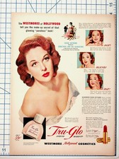 1954 Susan Hayward Westmore Tru-Glo Liquid Make-Up Vintage Magazine Ad picture