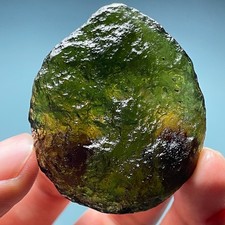 168CT Natural Moldavite | Genuine Czech |Impact Glass| Collector's Energy Stone picture